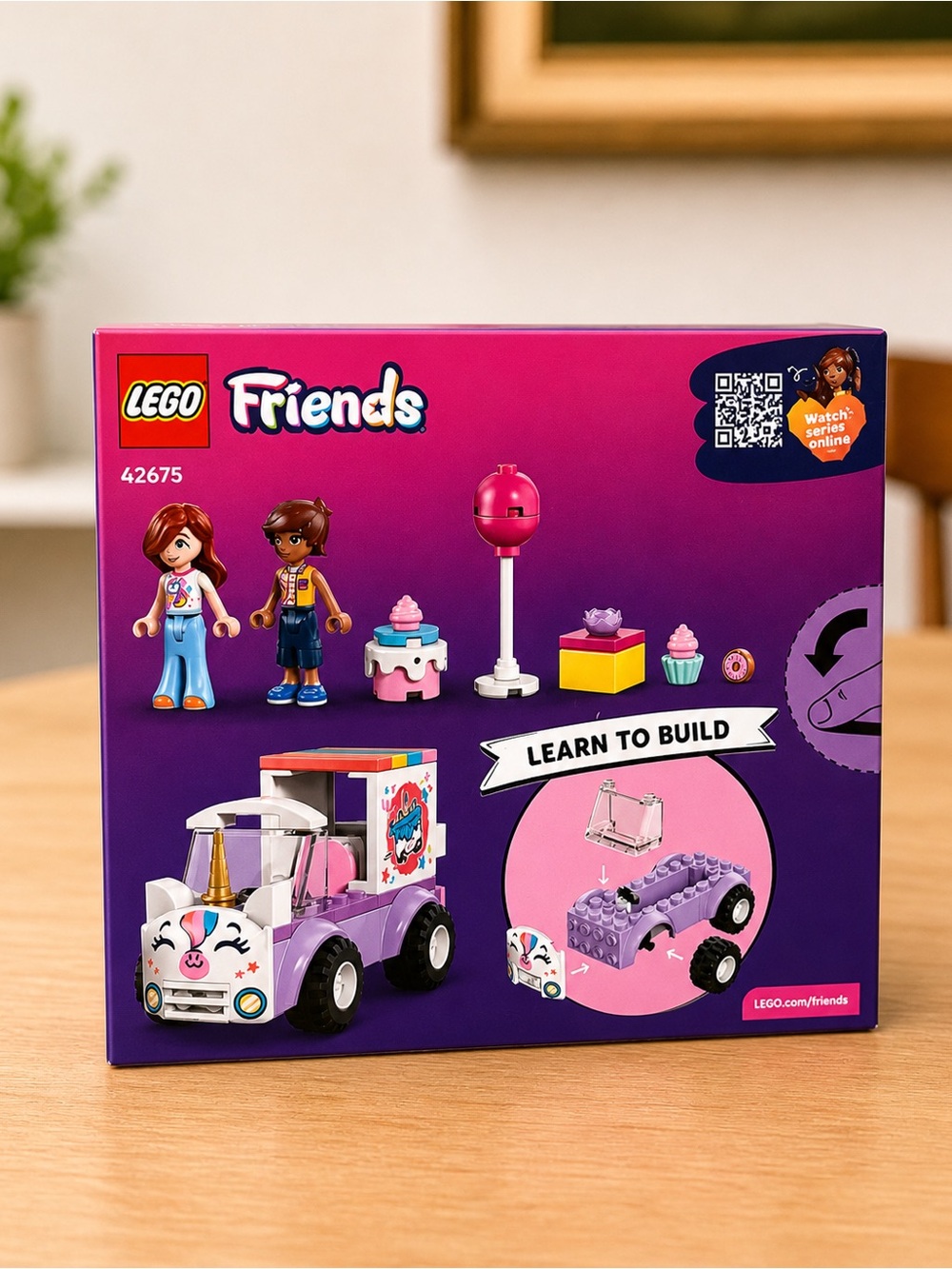 LEGO Friends Unicorn Cake Delivery Car 42675 COMPLETE Open Box w/ Box - Picture 2 of 4